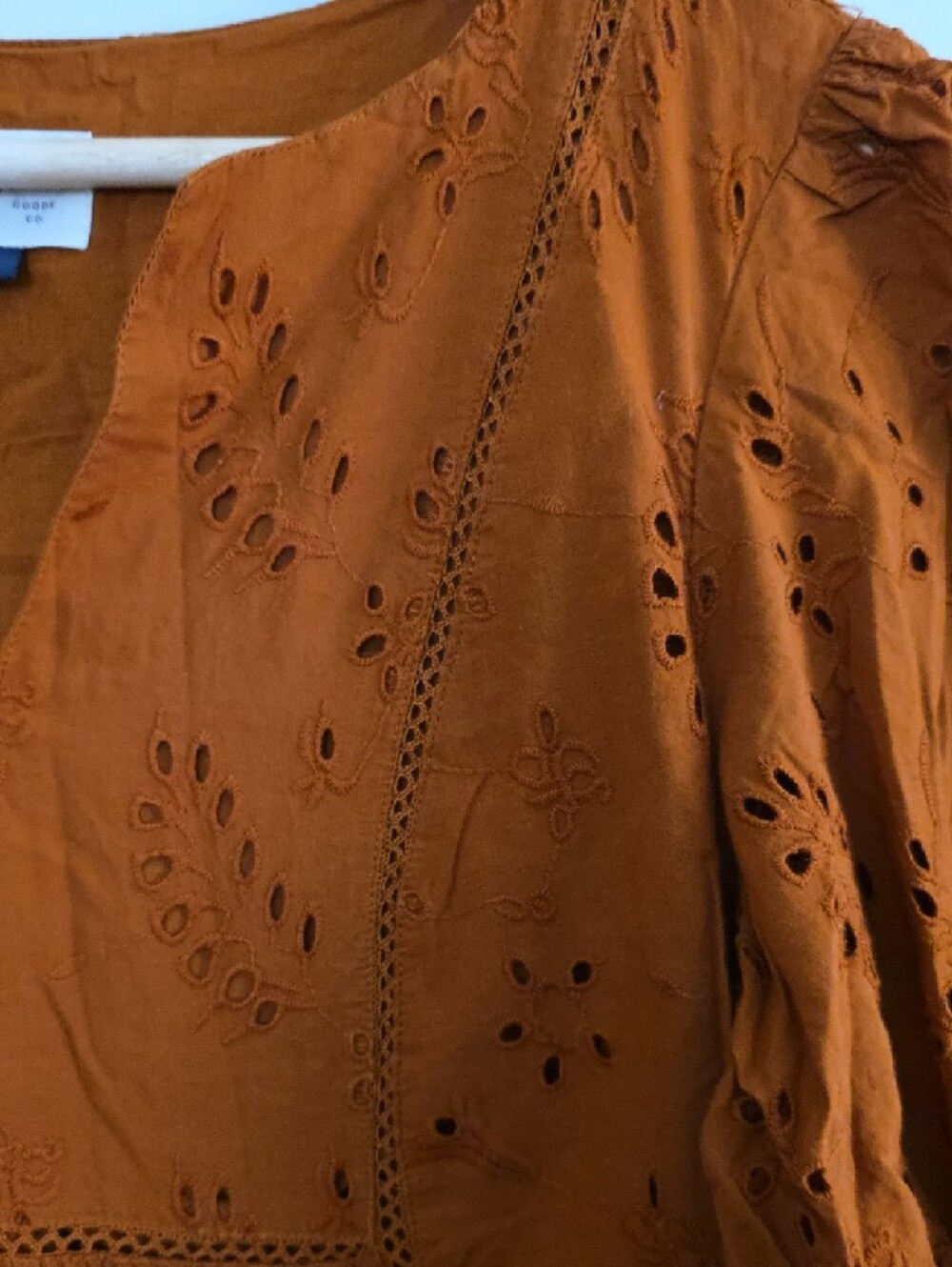 Universal Thread Rust Eyelet Mini Dress - Picture 3 of 4